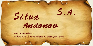 Silva Andonov vizit kartica